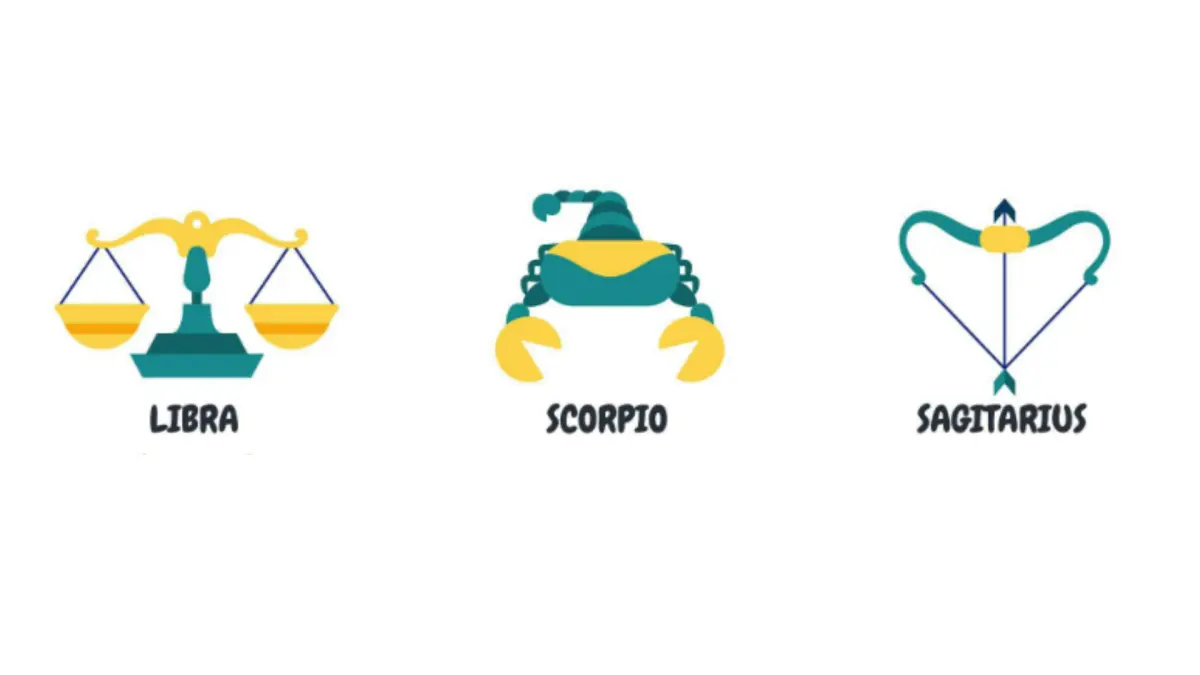 Ilustrasi zodiak Libra, Scorpio, Sagitarius (Magnific)