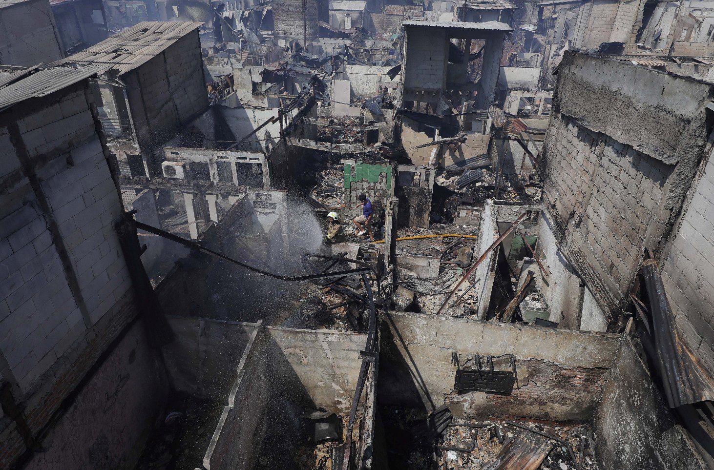 Area pasca kebakaran permukiman padat di Manggarai, Jakarta Selatan. (Fedrik Tarigan/Jawa Pos)