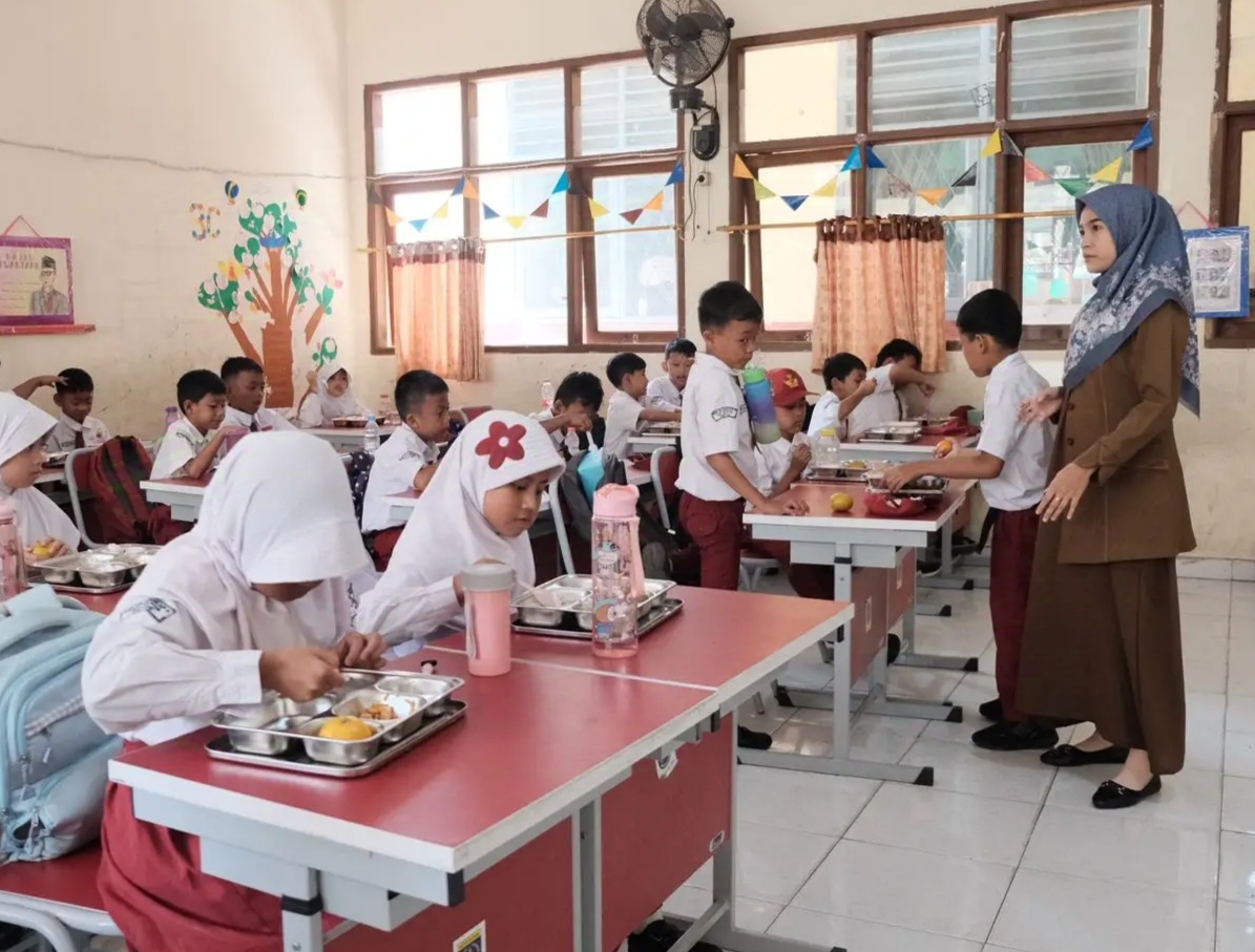 Program MBG menyasar SD di kawasan Kecamatan Tapos, Kota Depok. (Istimewa)