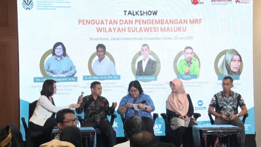 Danone gelar penguatan pengelolaan sampah melalui pengembangan Material Recovery Facility (MRF) di Jakarta Convention Center (JCC) Senayan, Jakarta.