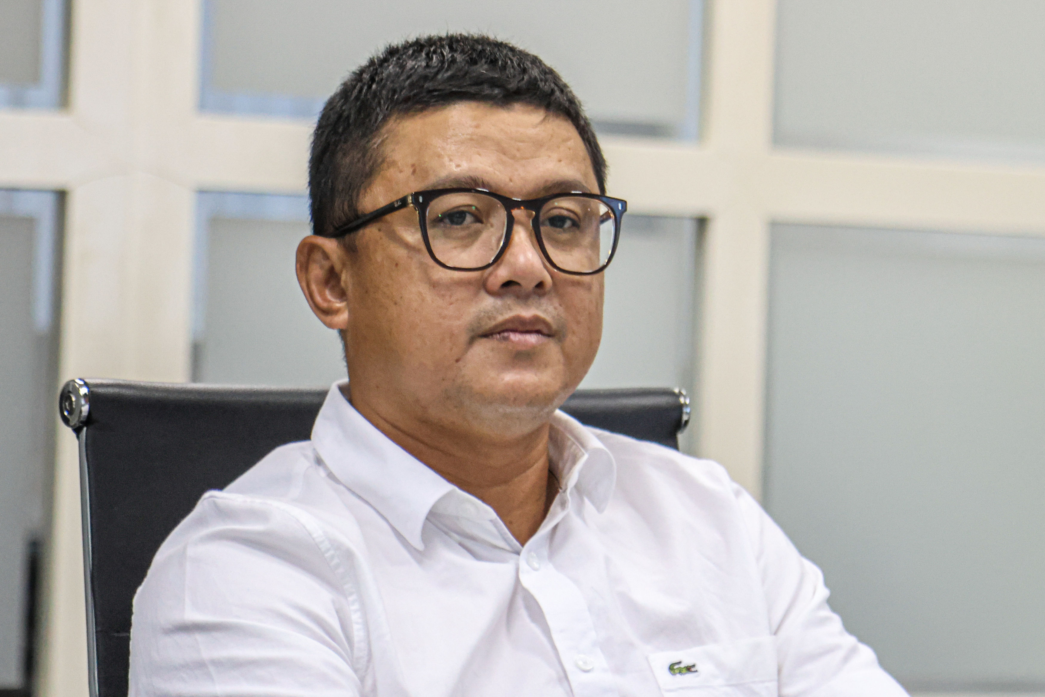 Direktur Bisnis Dharma Jaya Irwan Nusyirwan di ruang Redaksi Jawa Pos Jakarta, Rabu (30/7).