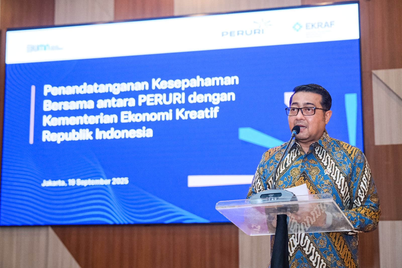 Dukung Asta Cita Prabowo, Kementerian Ekraf-Peruri Perkuat Ekosistem Kreatif