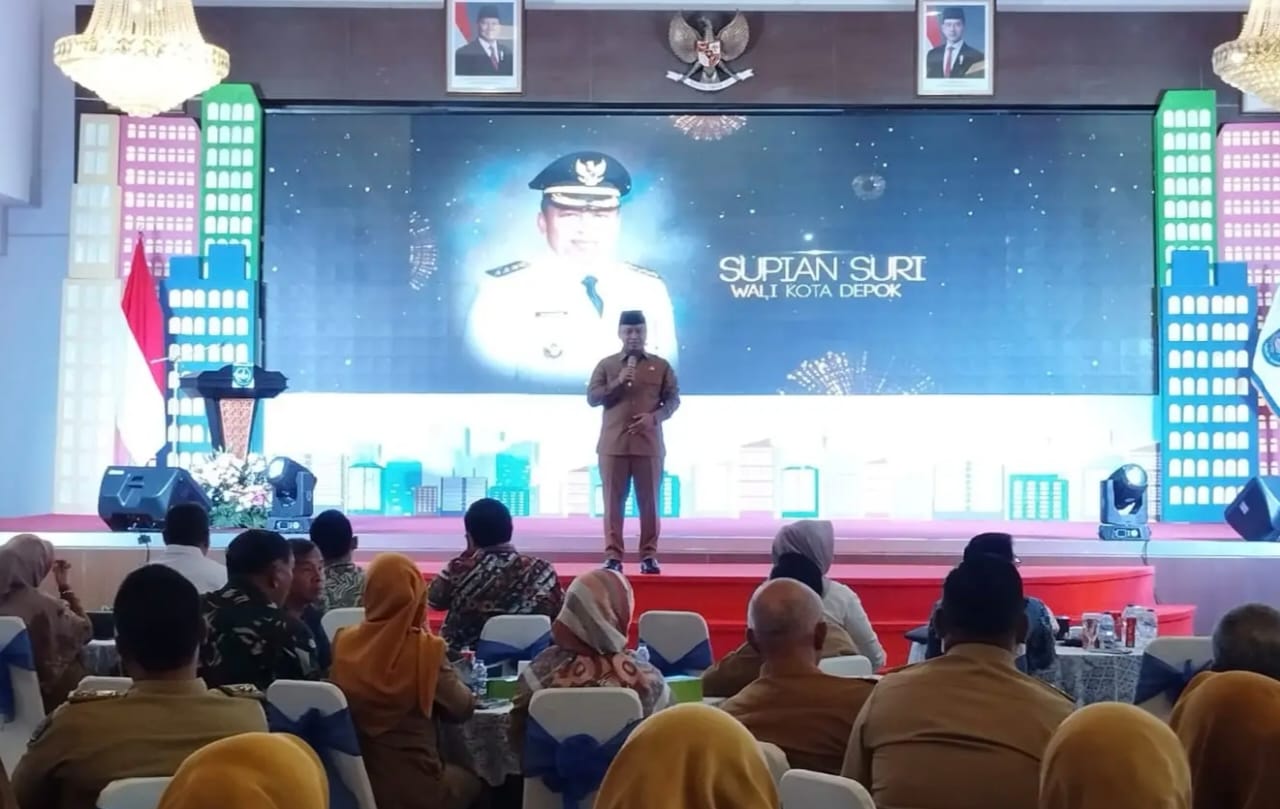 Wali Kota Depok Supian Suri membuka kegiatan Apresiasi Pajak Daerah 2025 di Aula Lantai 10 Gedung Dibaleka II, Senin (22/9).