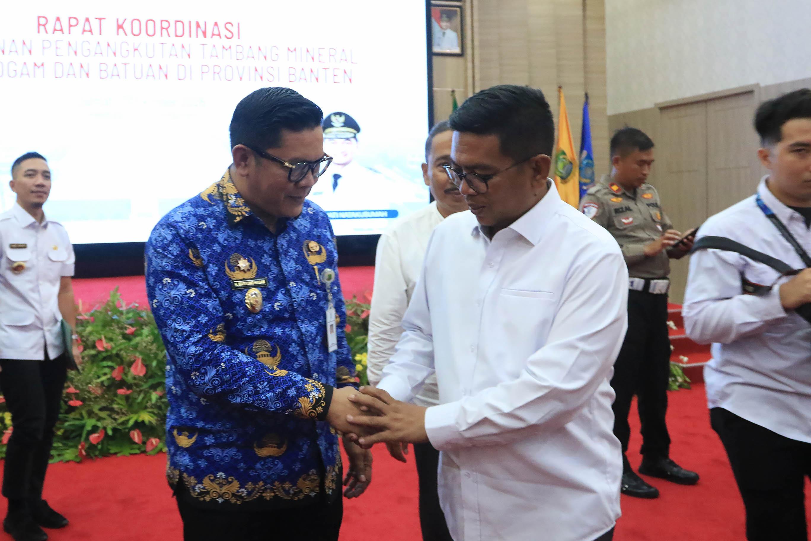 Wakil Wali Kota Tangerang Maryono berkoordinasi bersama Gubernur Banten Andra Soni.