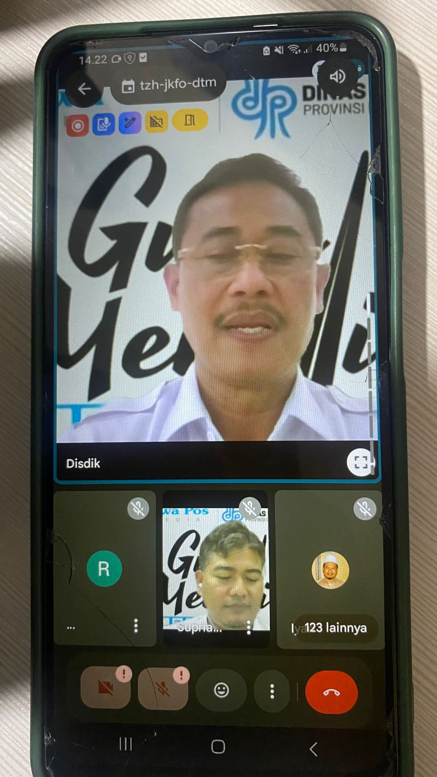Wakil Kepala Dinas Pendidikan DKI Sarjoko saat membuka kegiatan Guru Menulis Jakarta secara virtual yang dihadiri 140 guru, Rabu (5/11)