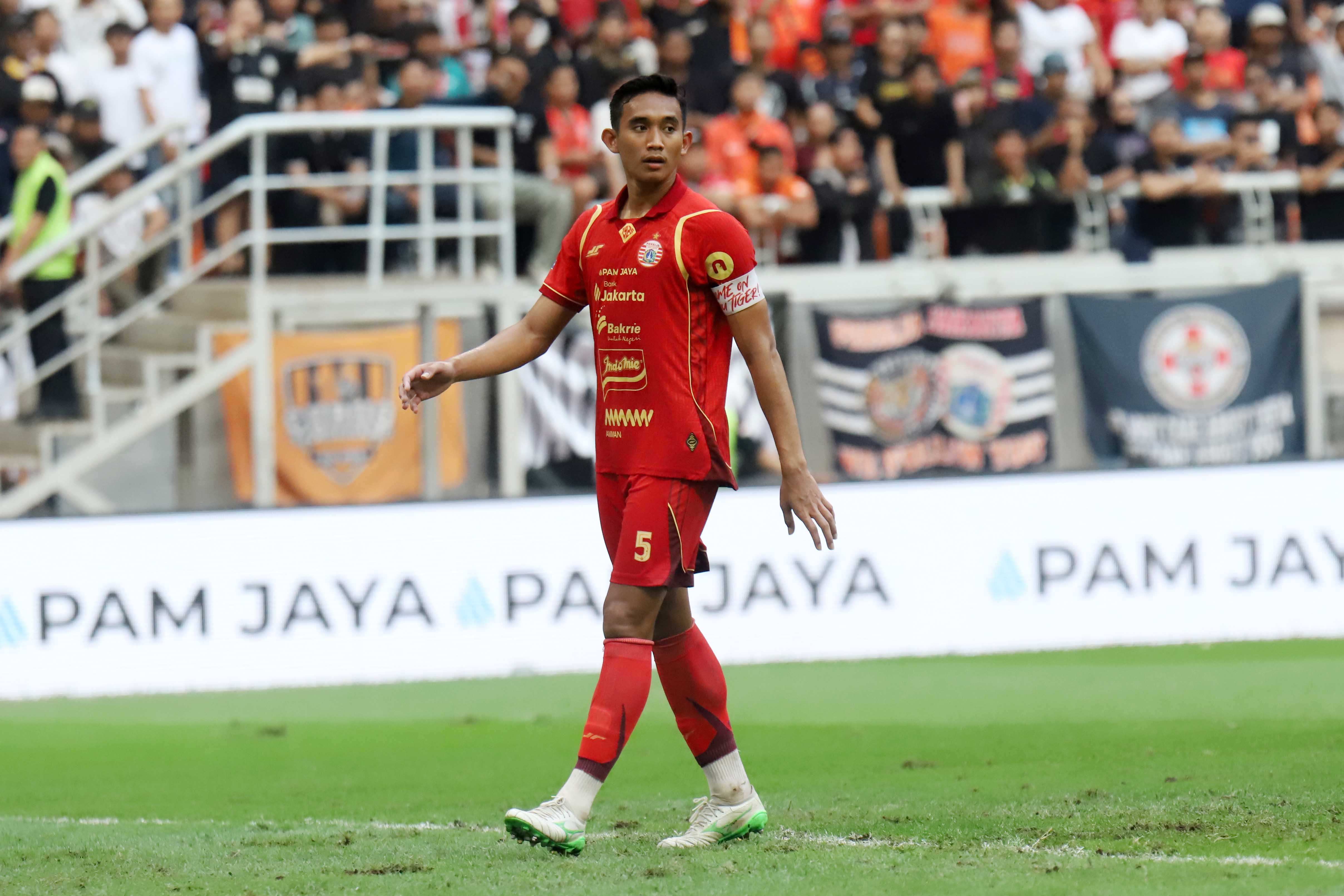 Bek tangguh Persija, Rizky Ridho.(Dery Ridwansah/JawaPos.com)