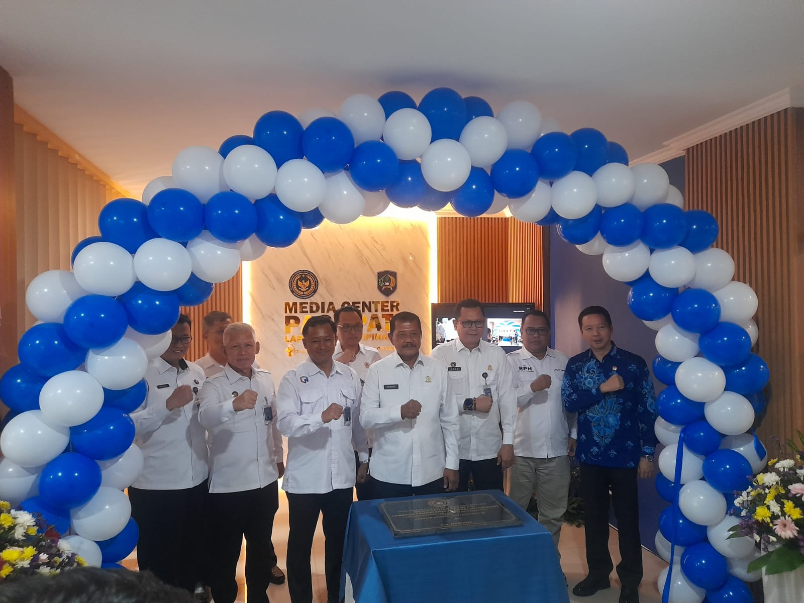 Dirjen Pemasyarakatan Kemenimipas Mashudi saat meresmikan Media Center Pasopati di Lapas Cipinang.