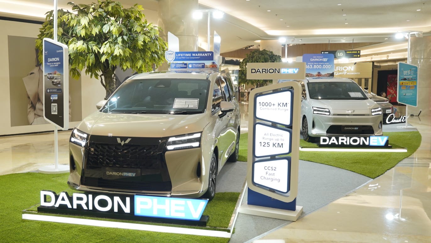 LAPANG: Darion dirancang sebagai kendaraan keluarga dengan kabin lega berkonfigurasi 2+2+3.