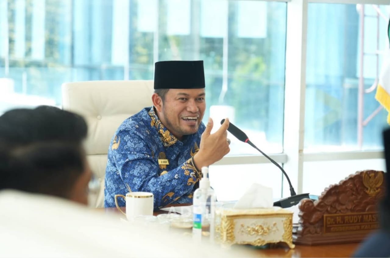 Dr H Rudy Mas&rsquo;ud saat audiensi.