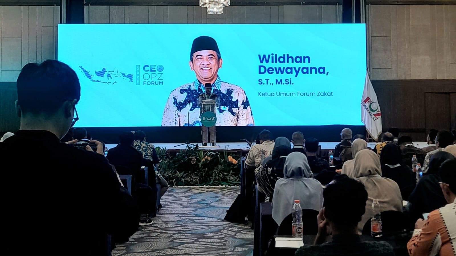 Wildan Dewayana berpidato di acara OPZ Forum 2025 & Road to Zakat Impact Summit 2026 di Jakarta, Rabu (3/12/2025).