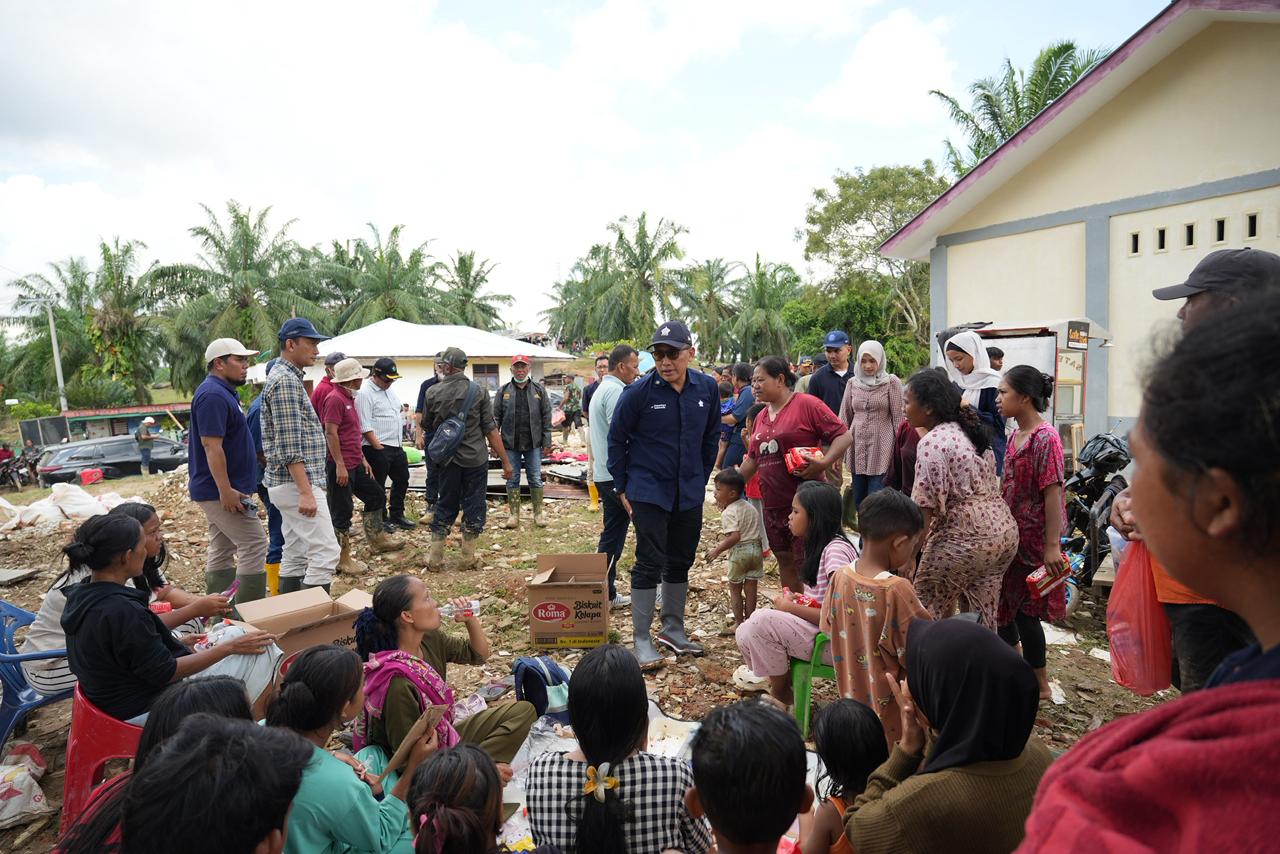 Kondisi pengungsi di Posko Paya Beudi, Aceh Tamiang.