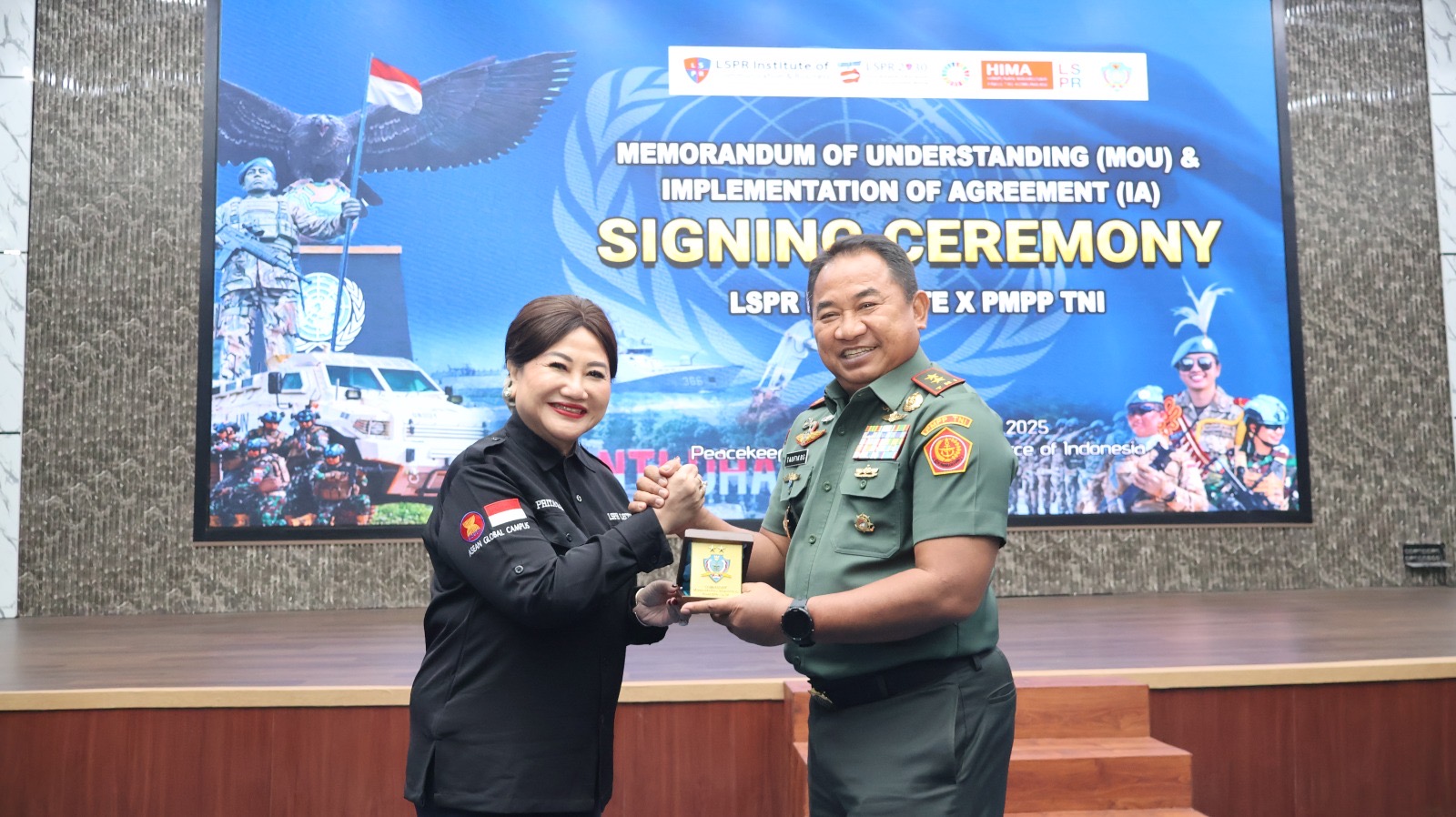 Kolaborasi kampus LSPR Jakarta dengan Pusat Misi Pemeliharaan Perdamaian (PMPP) TNI di Sentul, Bogor. (Dok. LSPR)