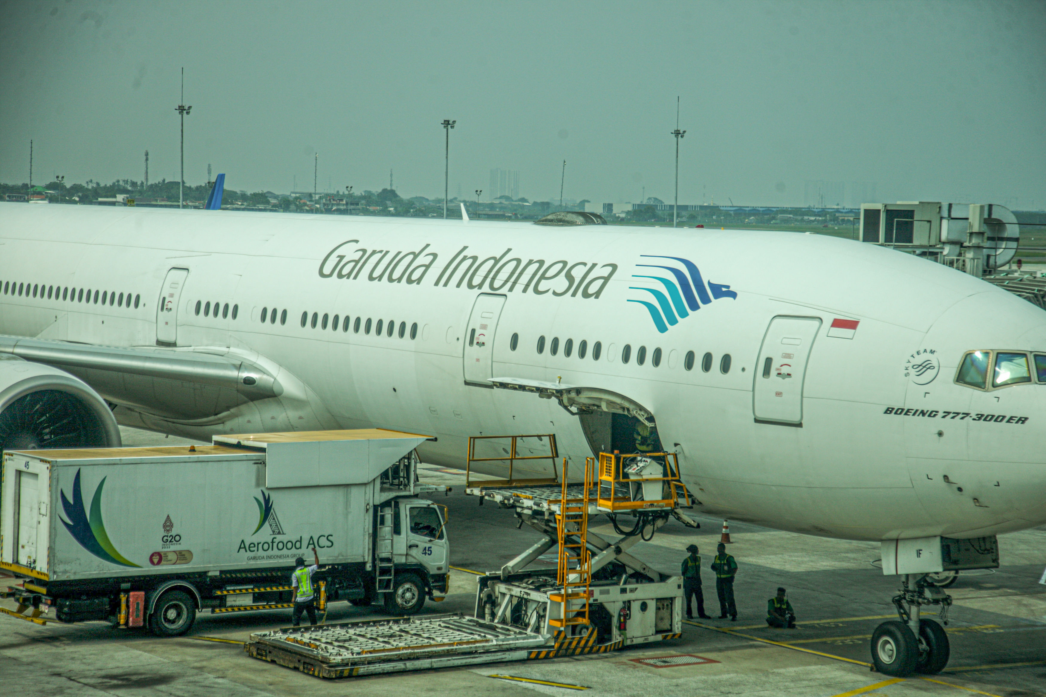Ilustrasi pesawat Garuda Indonesia.