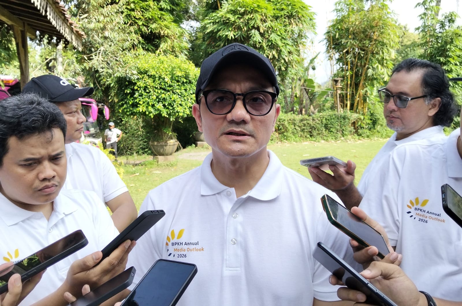Kepala BPKH Fadlul Imansyah menjelaskan persiapan haji dari sisi pendanaan di Magelang (24/1). (Hilmi/Jawa Pos)