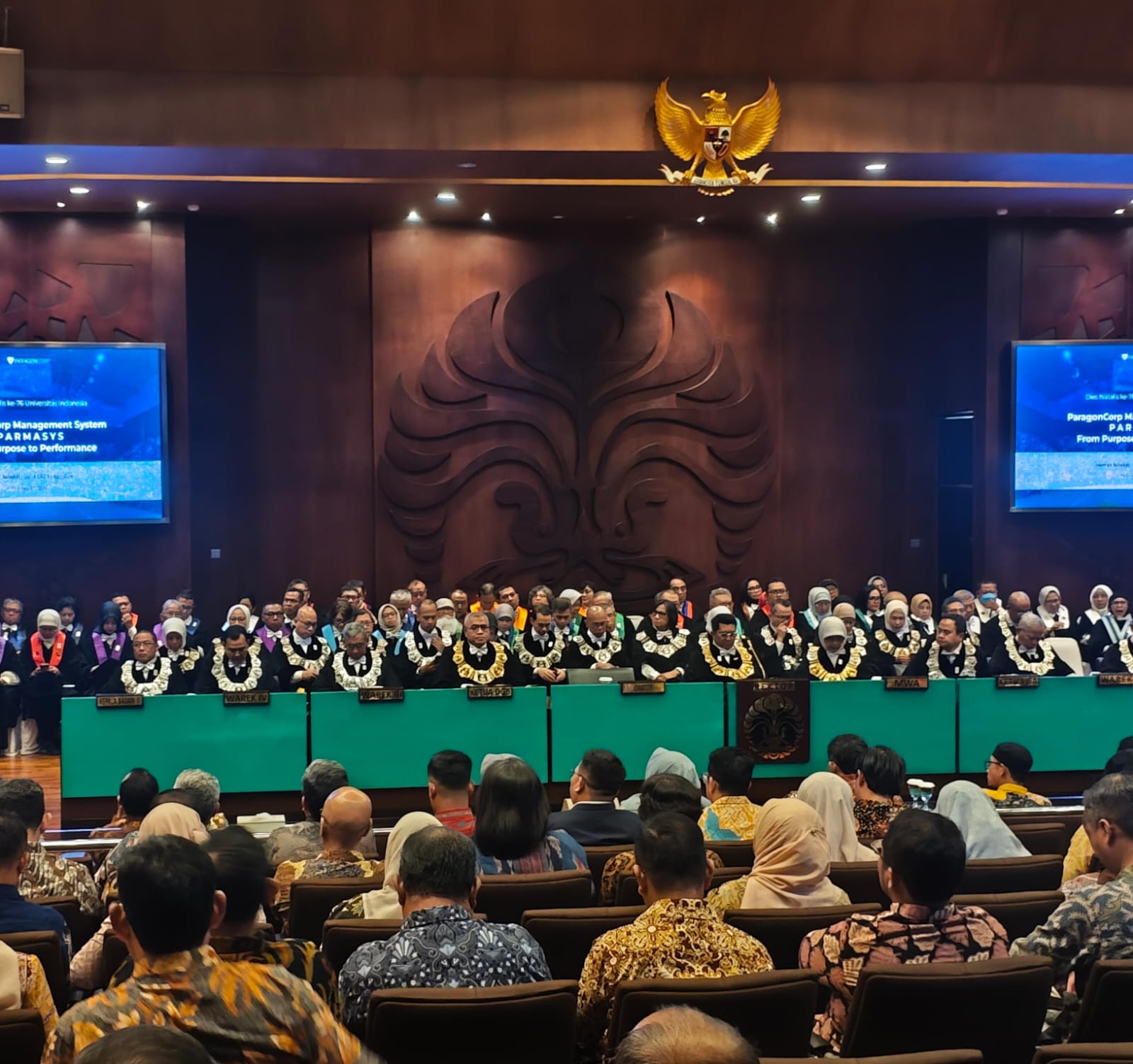 Dies Natalius UI pada ke-76, di Kampus UI, Depok, Senin (2/2).