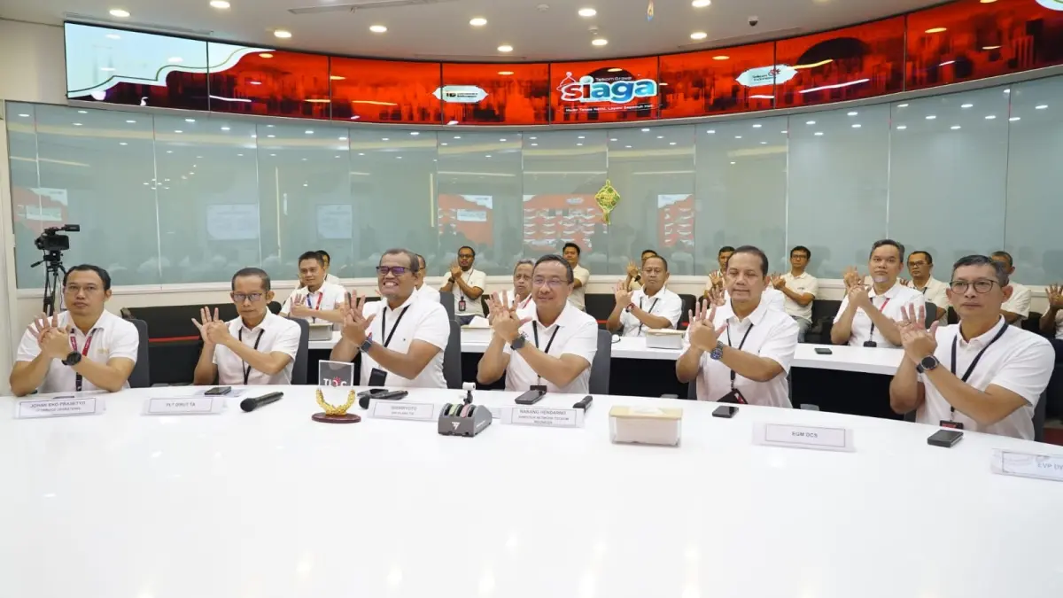 TelkomGroup menggelar Kick-Off Posko TelkomGroup SIAGA RAFI 2026 di Command Center Telkom Integrated Operation Center (TIOC) Jakarta. (Istimewa)