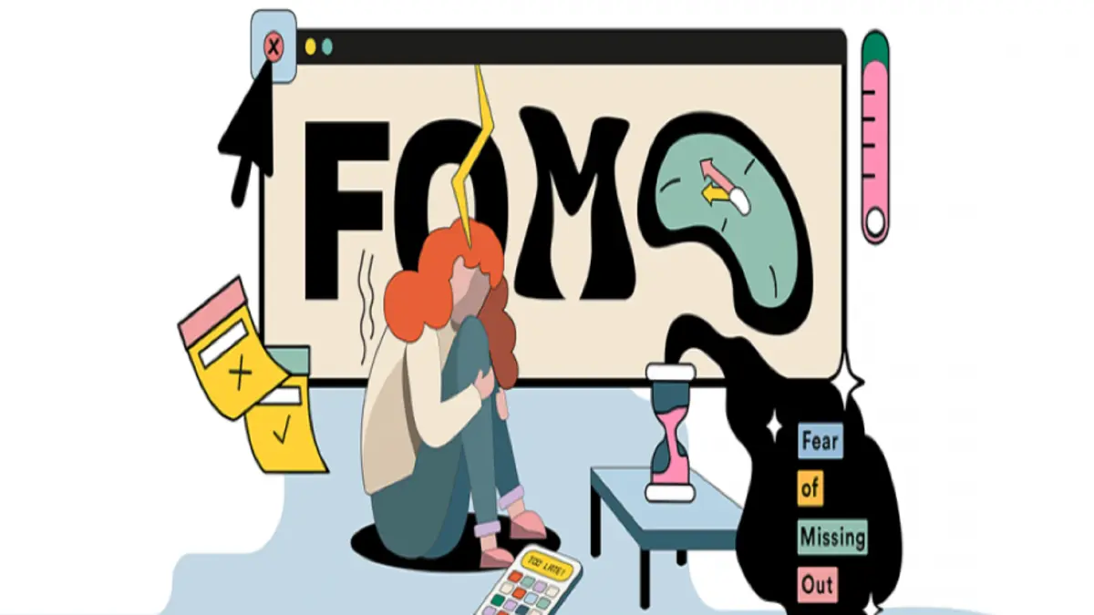 Ilustrasi seseorang yang mengalami tekanan akibat FOMO (Binus University)