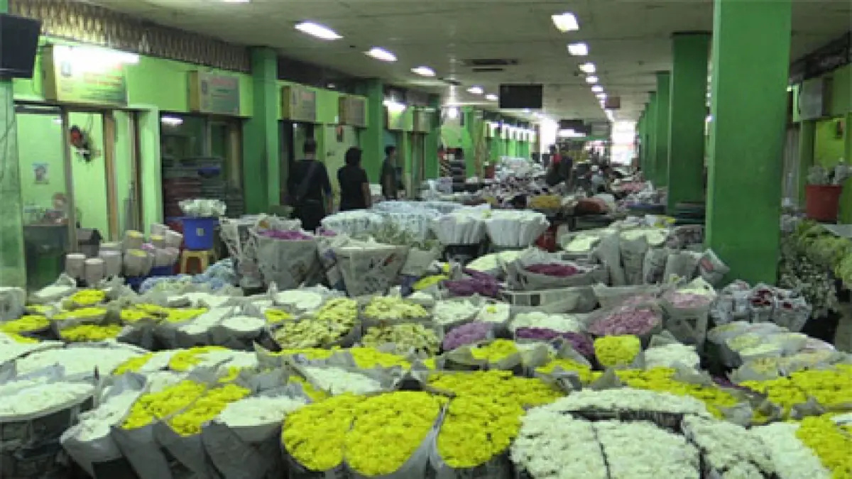 Pasar Bunga Rawa Belong di Jakarta Barat hadir  bukan hanya pusat jual beli bunga, melainkan juga tempat di mana berbagai momen kehidupan dirangkai dalam bentuk warna dan aroma. (X DKI Jakarta)