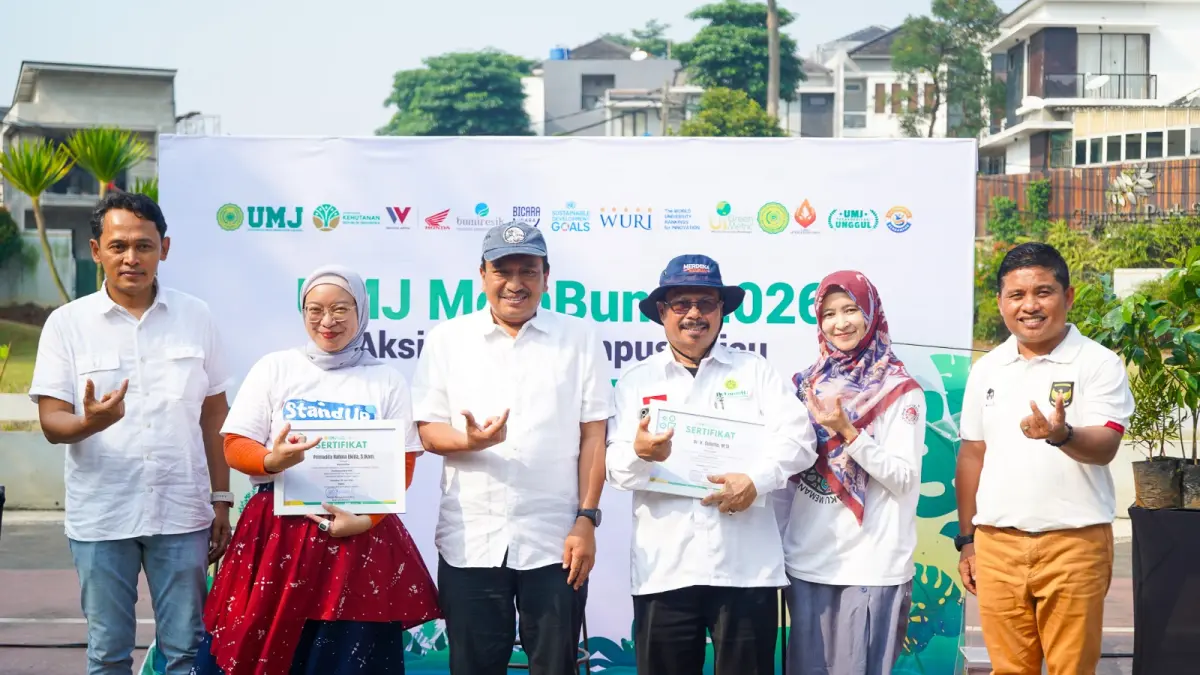 Universitas Muhammadiyah Jakarta (UMJ) menghadirkan talkshow bertema lingkungan dalam perspektif Islam pada kegiatan MemBumi yang digelar di Taman Green Park UMJ, Jumat (05/06/2026). (Istimewa)