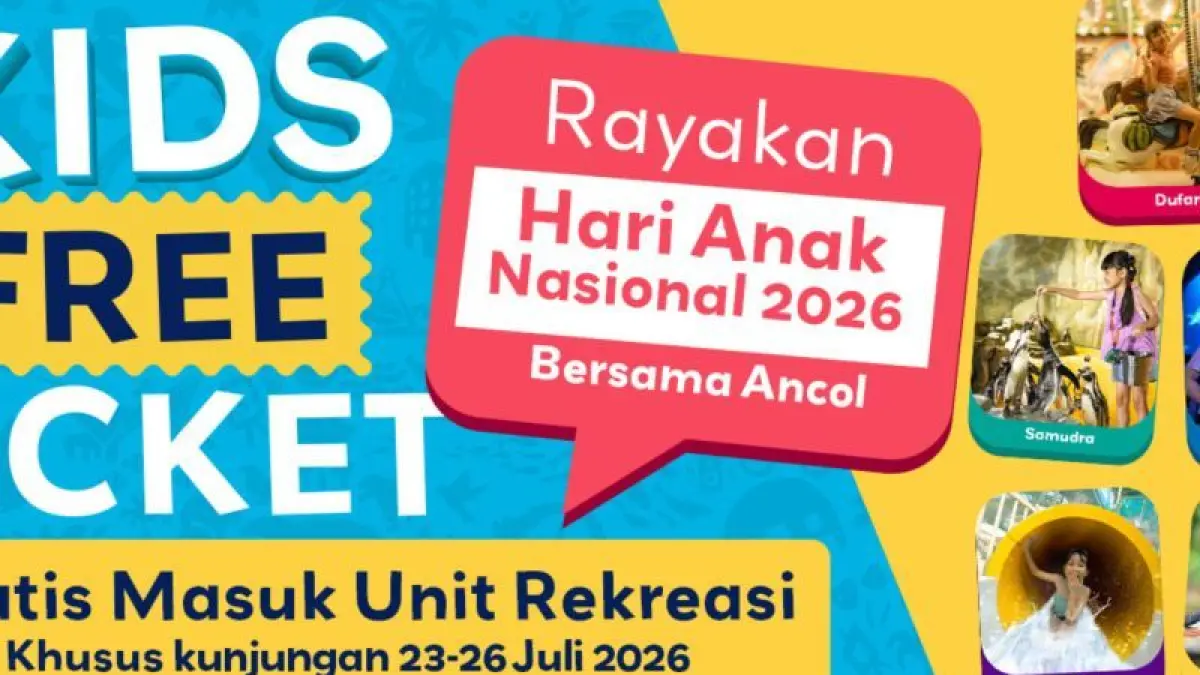 Manajemen menggaratiskan tiket masuk unit rekresasi dalam memperingati Hari Anak Nasional. (ANTARA/HO-Ancol)