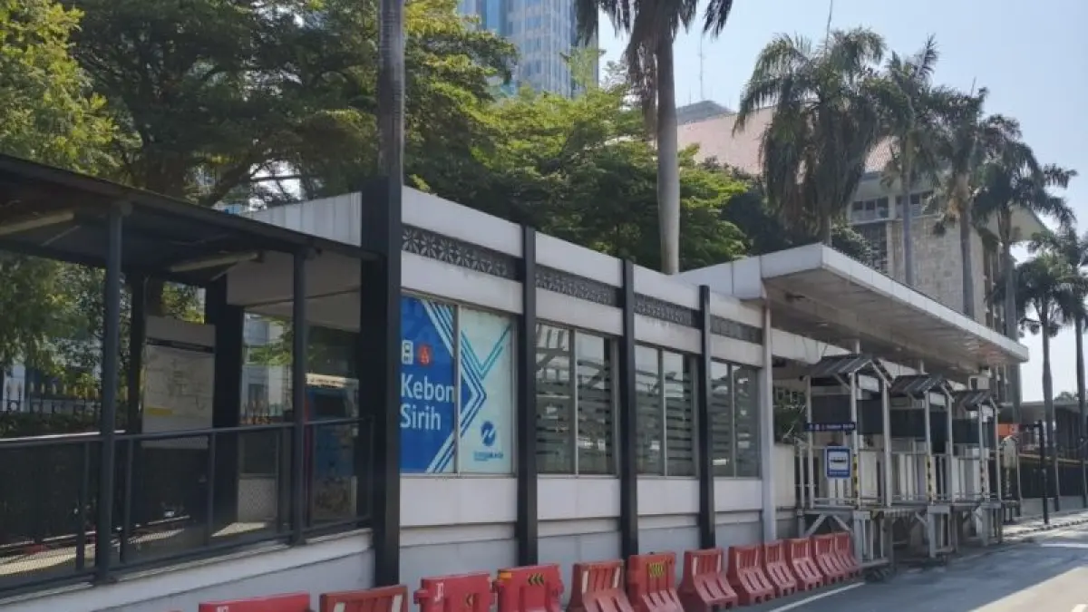 Halte Transjakarta Kebon Sirih arah Kota. (ANTARA/HO-PT TransJakarta)