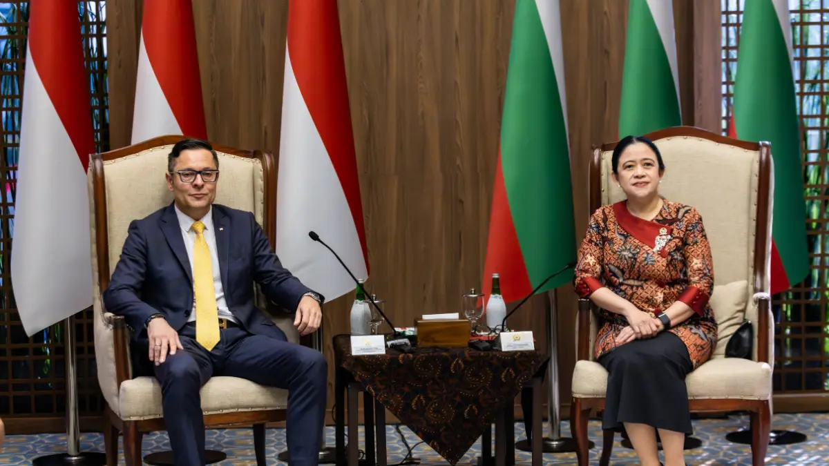 Puan Maharani menerima kunjungan Wakil PM Bulgaria Alexander Poulev. (X Puan Maharani)