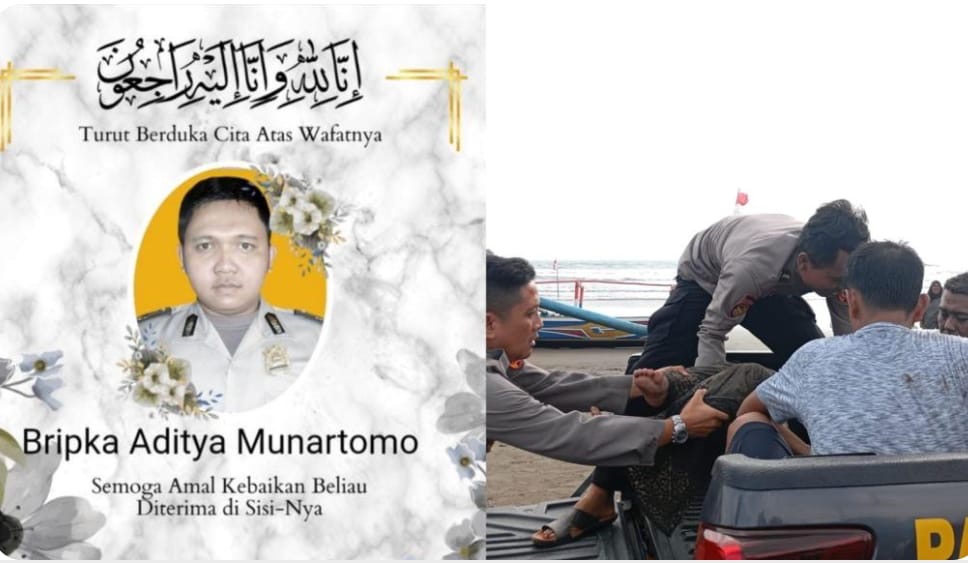 Bripka Andithya Munartono, anggota Polsek Pagerageung Polres Tasikmalaya Kota meninggal usai menyelamatkan wisatawan yang tenggelam. (Mabes Polri)