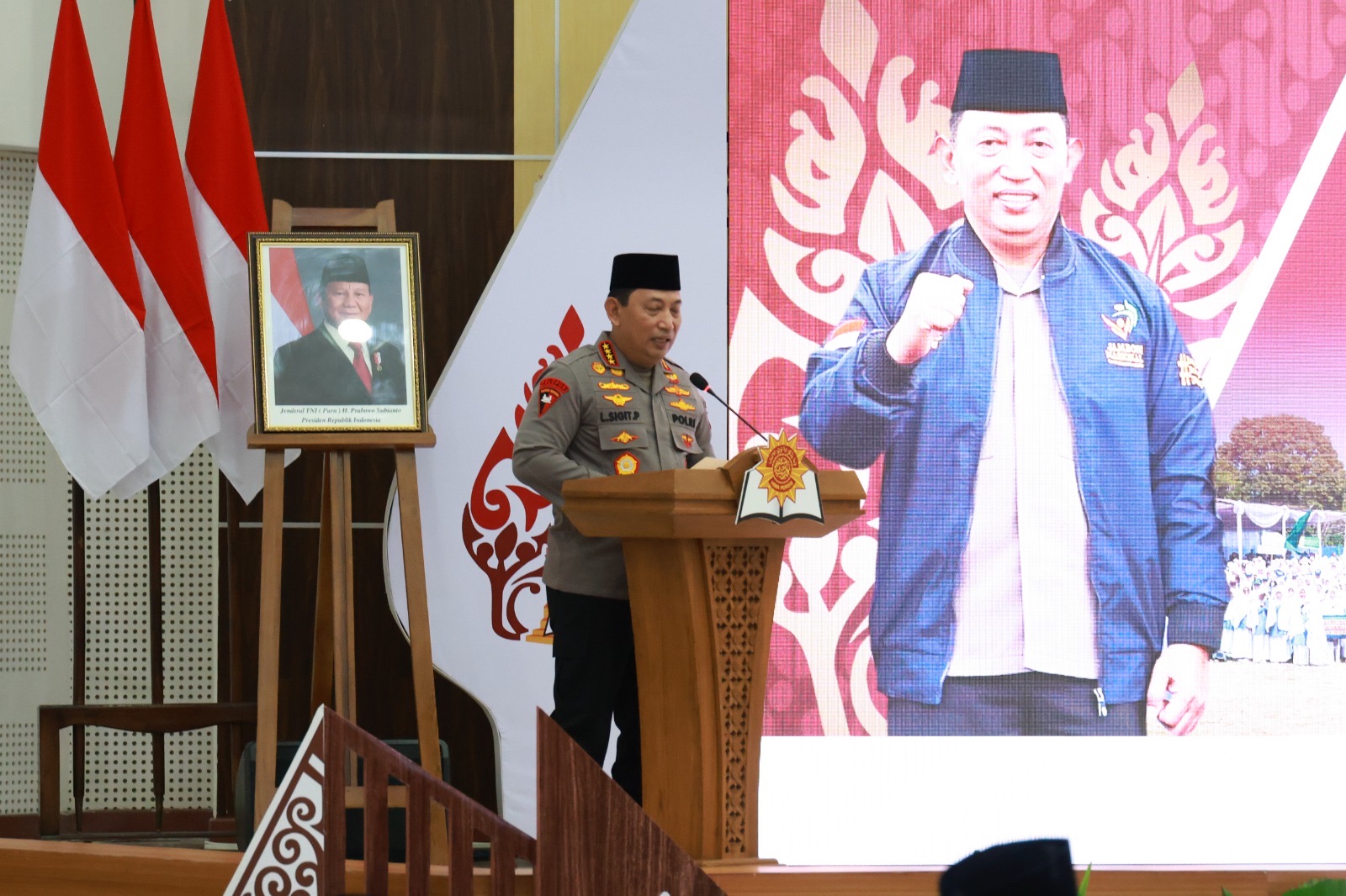 Kapolri Listyo Sigit Prabowo di penutupan Pleno Hima Persis, Jogjakarta. (Mabes Polri)