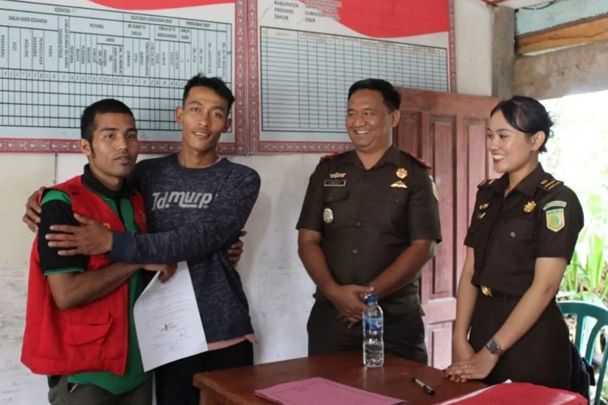 Jati Simanjuntak, 35, mencuri seekor kerbau milik tetangganya, Redwin Panjaitan. (Istimewa) 