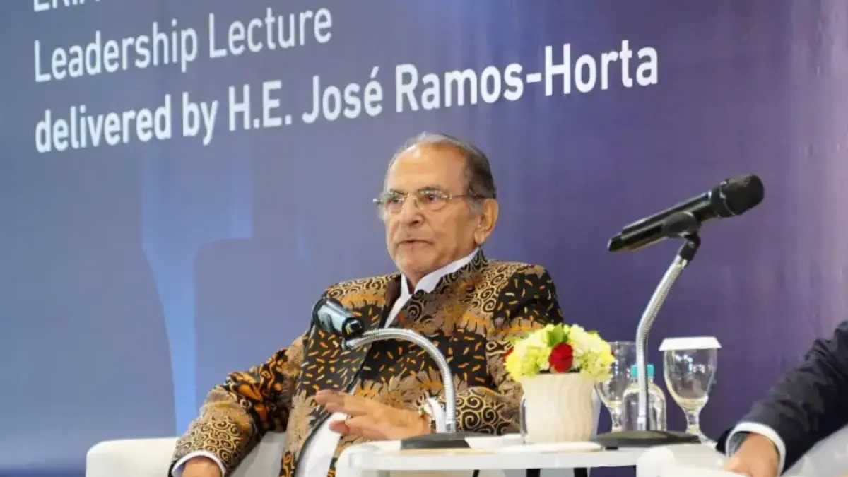Presiden Timor Leste Jose Ramos Horta berdialog dalam diskusi di Jakarta. (Dok. ERIA)